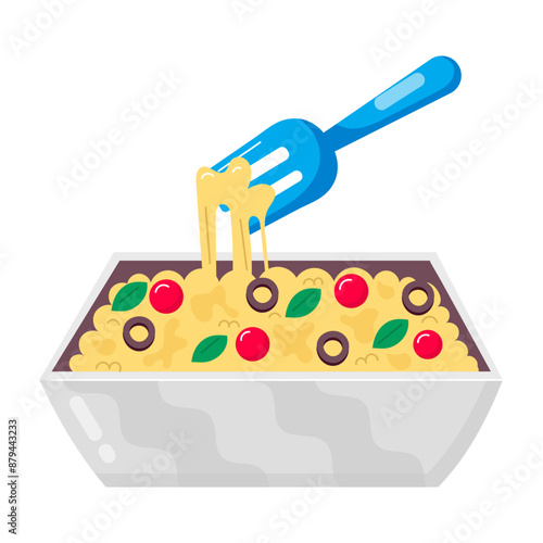 Hot dumplings with sauce, flat style sticker 

