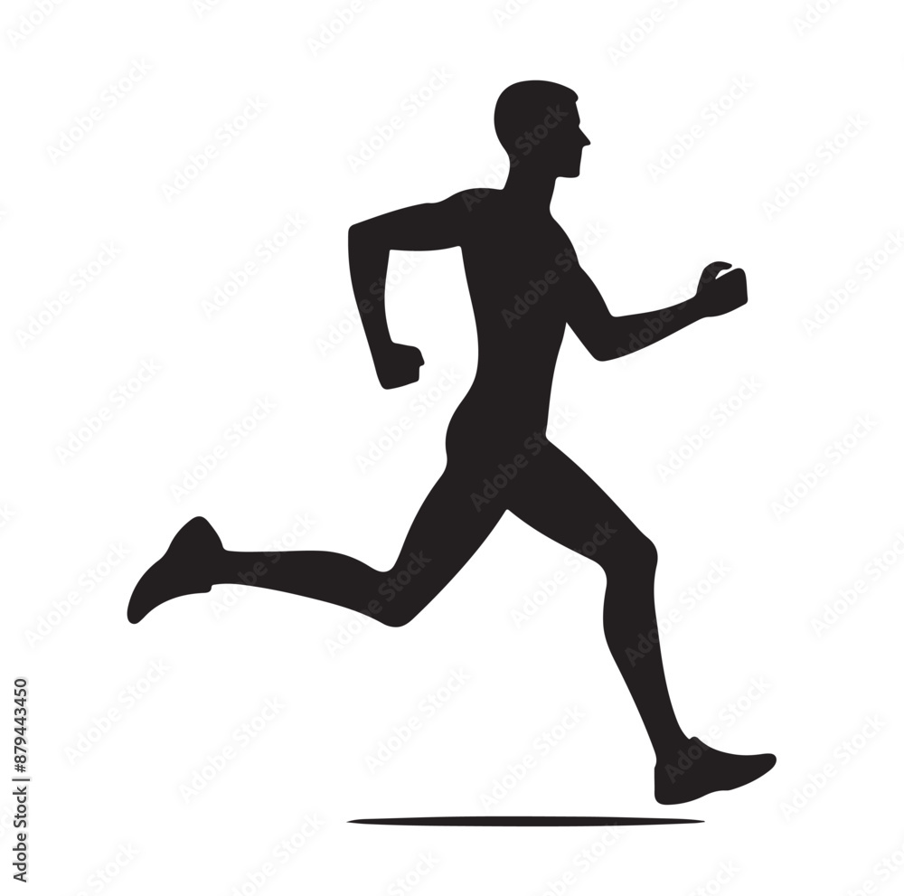Running Human Silhouette vector illustration Running Human Silhouette vector illustration
