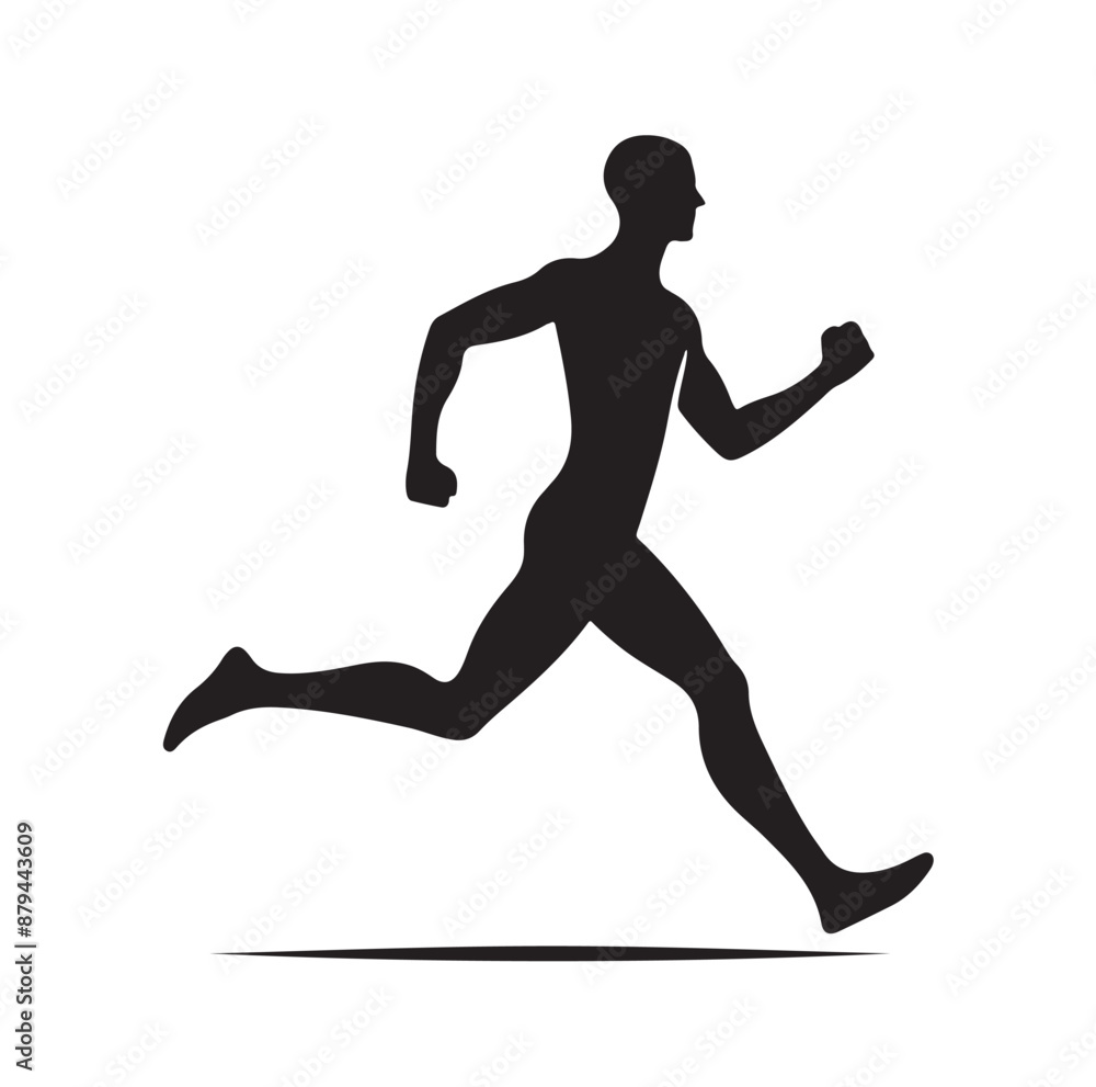 Running Human Silhouette vector illustration Running Human Silhouette vector illustration