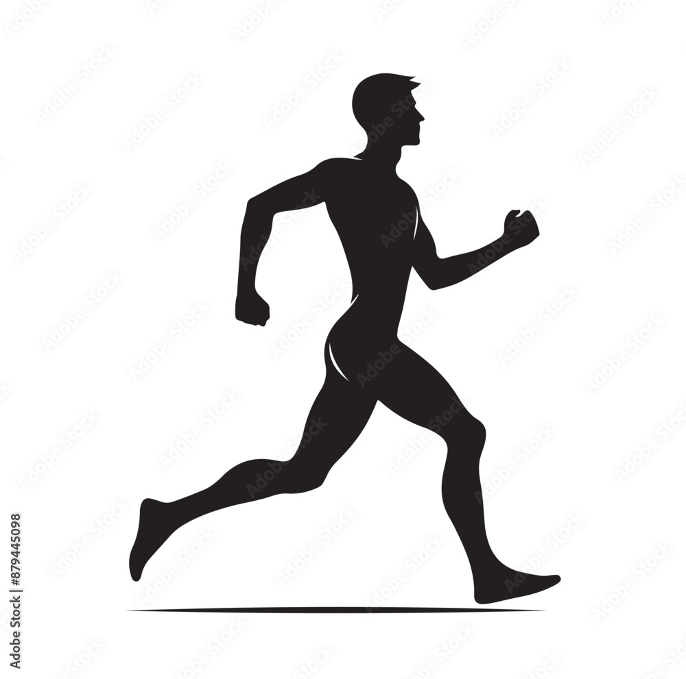 Running Human Silhouette vector illustration Running Human Silhouette vector illustration