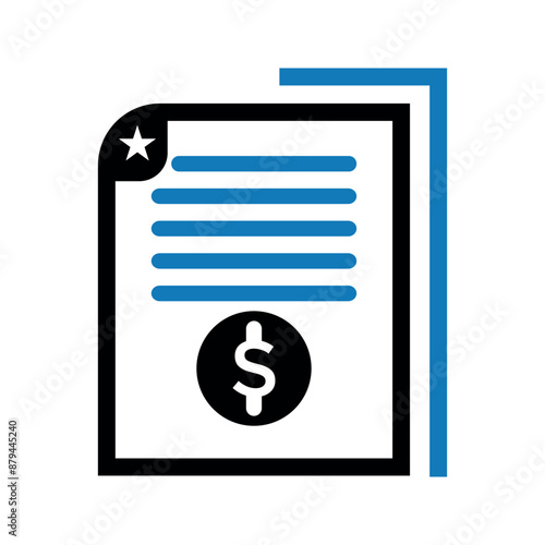 Business invoices bill icon.