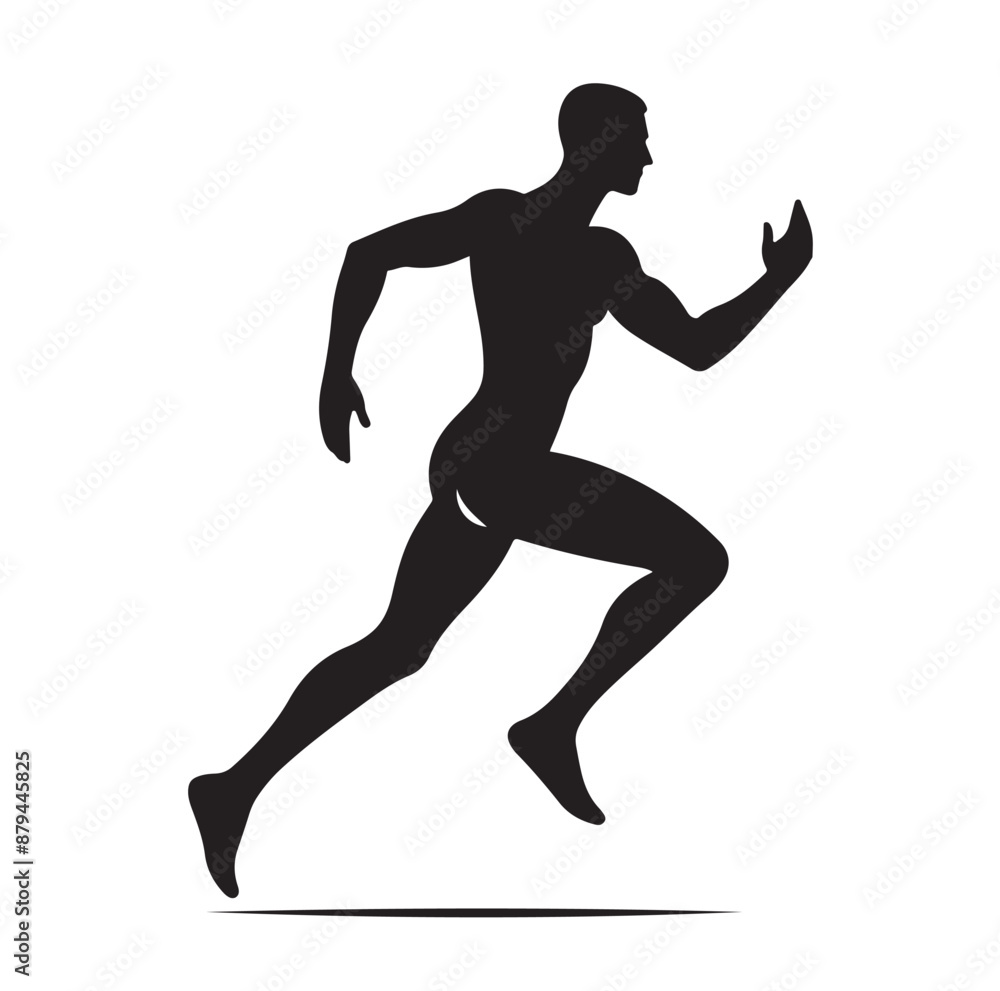 Running Human Silhouette vector illustration Running Human Silhouette vector illustration