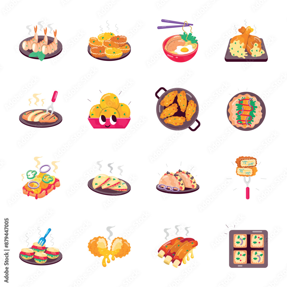 WebPack of 16 Tasty Snacks Flat Stickers
WebPack of 16 Tasty Snacks Flat Stickers