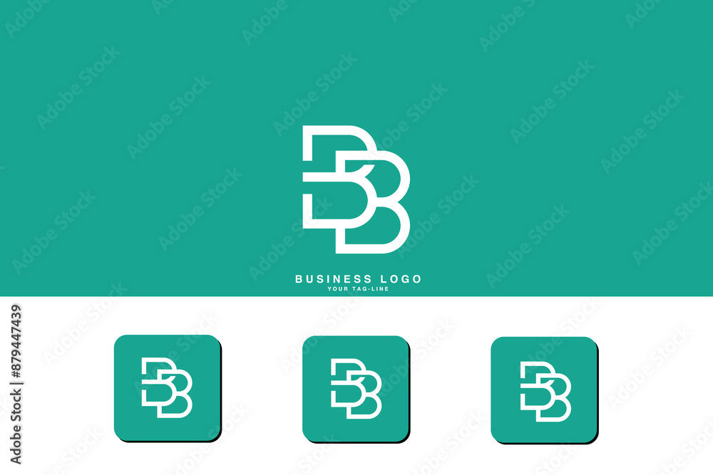 B, BB, Abstract Letters Logo Monogram B, BB, Abstract Letters Logo Monogram