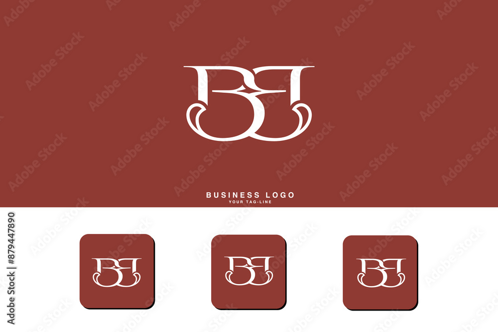 B, BB, Abstract Letters Logo Monogram B, BB, Abstract Letters Logo Monogram
