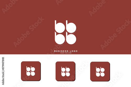 B, BB, Abstract Letters Logo Monogram