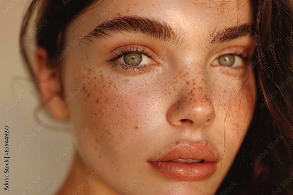 Natural Make Up. Beauty Portrait of a Fashion Model Girl with Youthful and Beautiful Features Natural Make Up. Beauty Portrait of a Fashion Model Girl with Youthful and Beautiful Features