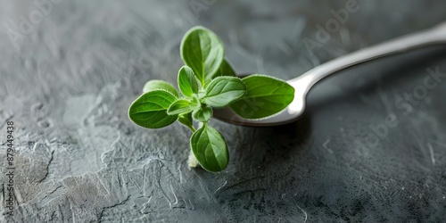 Add stevia packet to spoon for a natural sweetener boost. Concept Food and Drink, Healthy Eating, Natural Sweetener, Stevia, Cooking Essentials photo