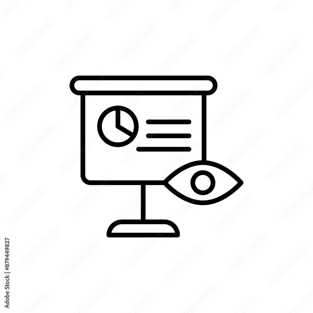 Vision presentation outline icons, minimalist vector illustration ,simple transparent graphic element .Isolated on white background Vision presentation outline icons, minimalist vector illustration ,simple transparent graphic element .Isolated on white background