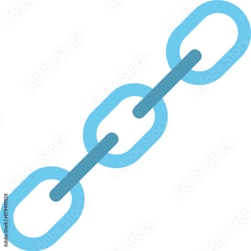 Link vector icon isolated background in flat style 