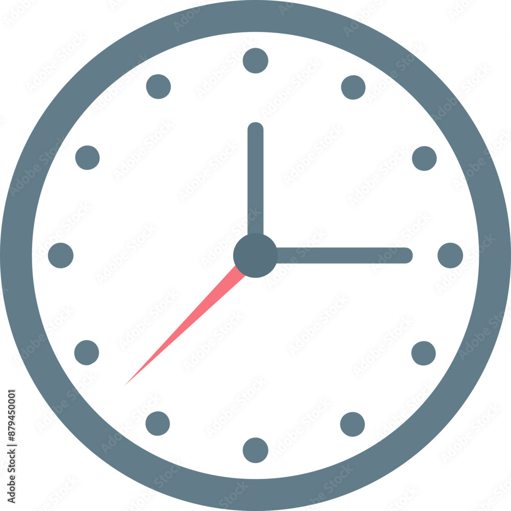 Clock vector icon isolated background in flat style Clock vector icon isolated background in flat style