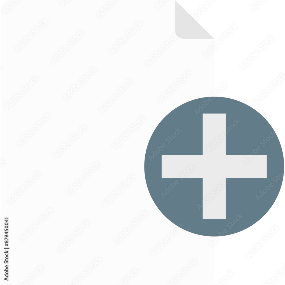 Obraz premium Add File vector icon isolated background in flat style
