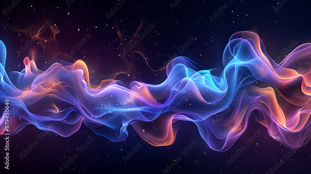 Obraz premium Ethereal Waves: Abstract Energy Flow