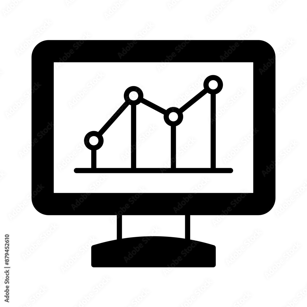 Graph Data Diagram Presentation Flat Outline Icon Graph Data Diagram Presentation Flat Outline Icon