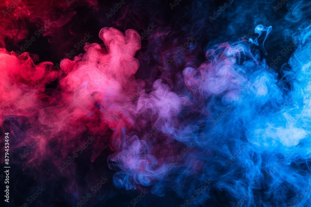 Multicolored smoke puff cloud design elements on a dark background - generative ai . Beautiful simple AI generated image in 4K, unique. Multicolored smoke puff cloud design elements on a dark background - generative ai . Beautiful simple AI generated image in 4K, unique.