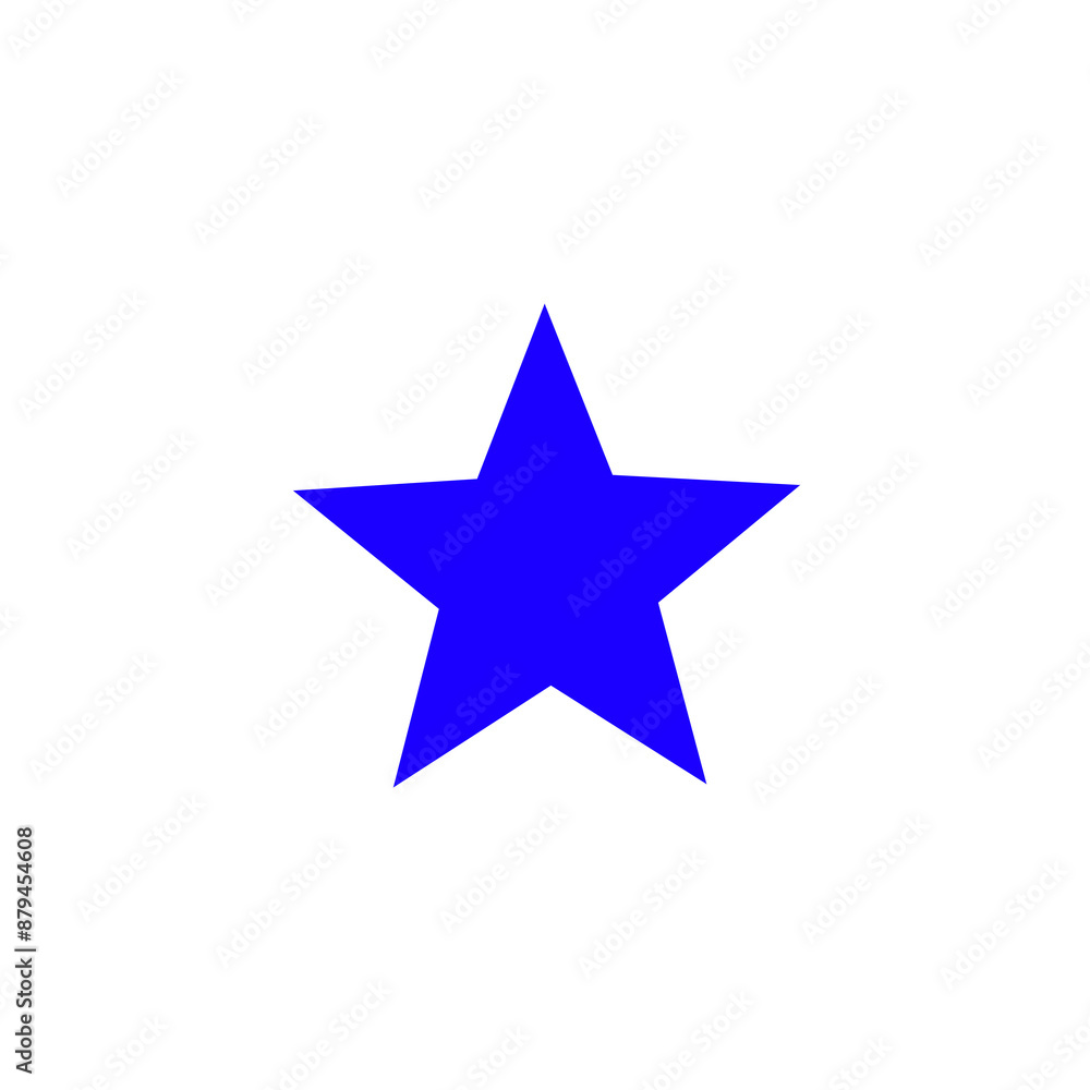 Blue star icon illustration isolated Blue star icon illustration isolated