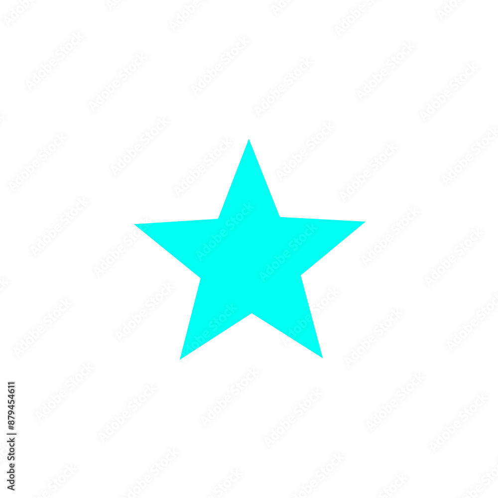 Glowing blue star illustration isolated on transparant Glowing blue star illustration isolated on transparant
