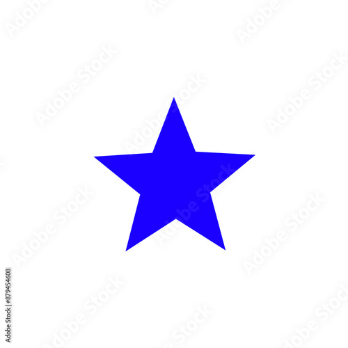 Blue star icon illustration isolated 