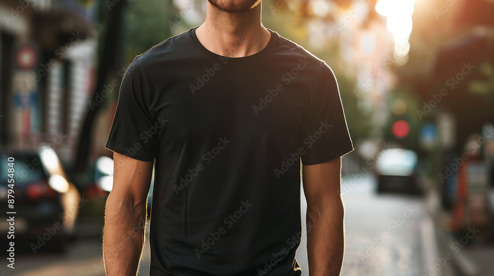 Black tshirt mockup, blank oversized t-shirt template, casual fashion, handsome male model wearing a empty black tee standing outdoors in the city for clothing company mockup Black tshirt mockup, blank oversized t-shirt template, casual fashion, handsome male model wearing a empty black tee standing outdoors in the city for clothing company mockup
