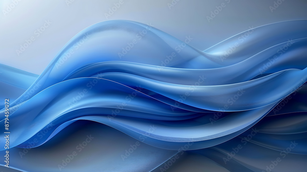 Obraz premium Azure Flow: Abstract Blue Waves