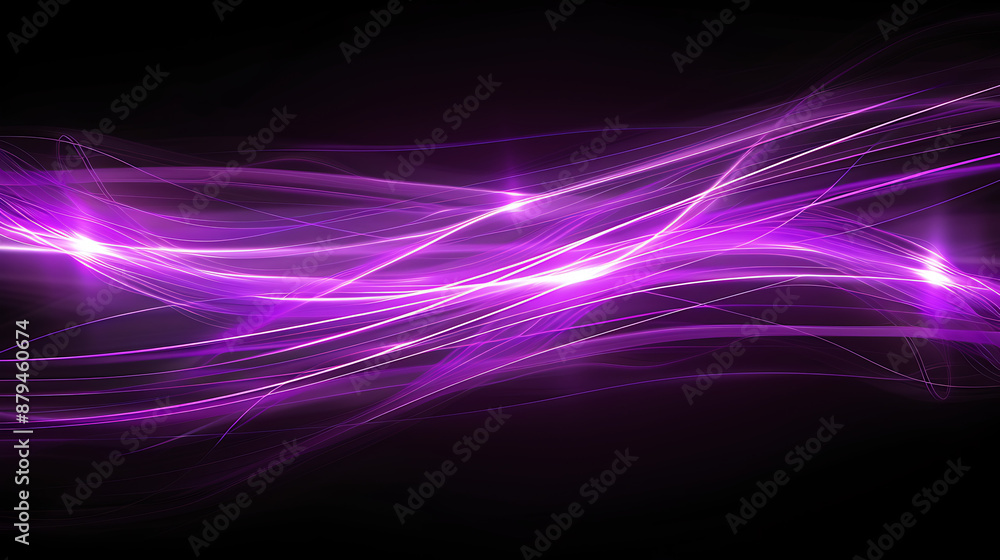 Neon Pulse: Abstract Violet Light Waves Neon Pulse: Abstract Violet Light Waves