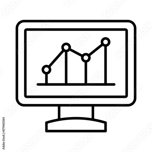 Graph Data Diagram Presentation Flat Outline Icon