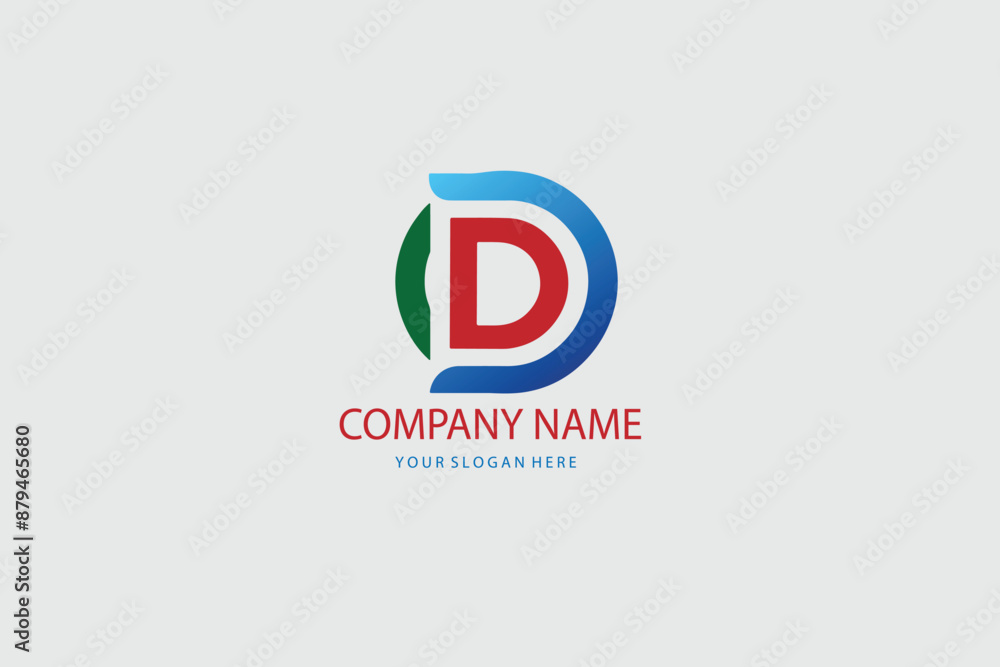 D company vector logo sign and symbol design. Vector abstract design elements. Color letters. Line art. Modern abstract design shapes on white background. D company vector logo sign and symbol design. Vector abstract design elements. Color letters. Line art. Modern abstract design shapes on white background.