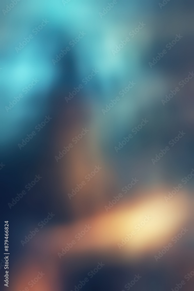 Fototapeta premium Blurred background for design, blurred light blue and brown colors, blurred effect