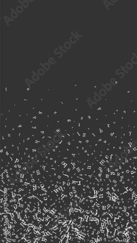 School notebook cover. White chalk  floating