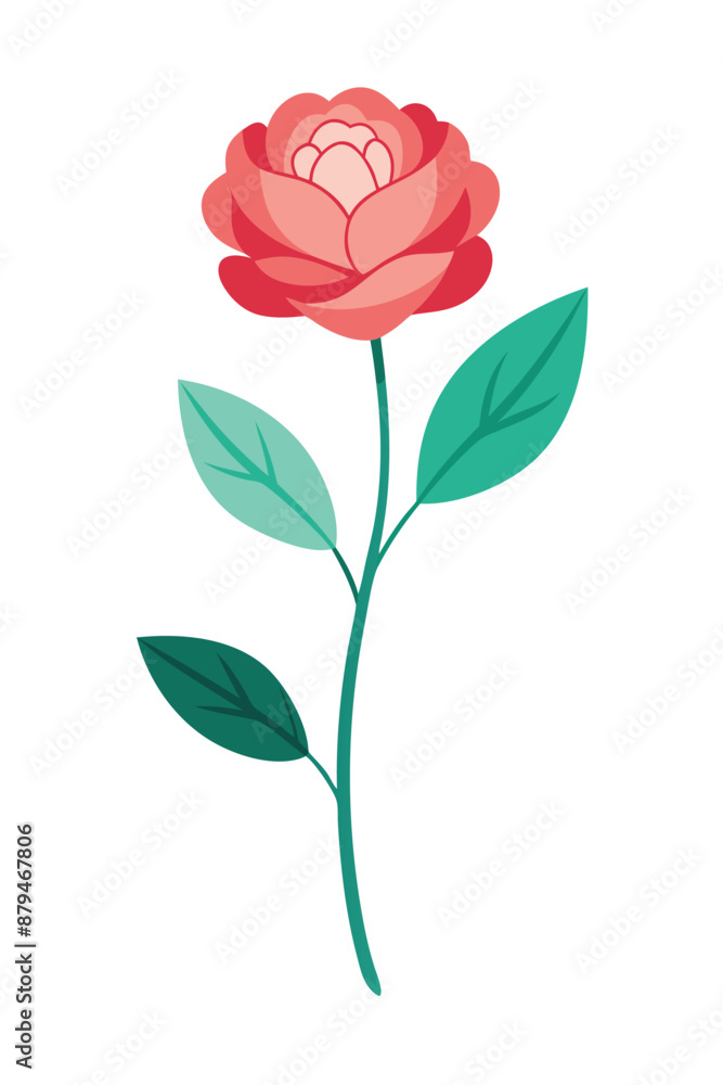Peony plant minimal design vector illustration Peony plant minimal design vector illustration