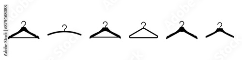 Hanger icon. Cloth rack vector set. Isolated hanger sign.