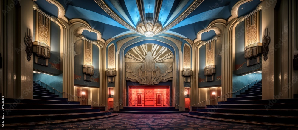 Obraz premium Grand Art Deco Interior of a Historic Theater