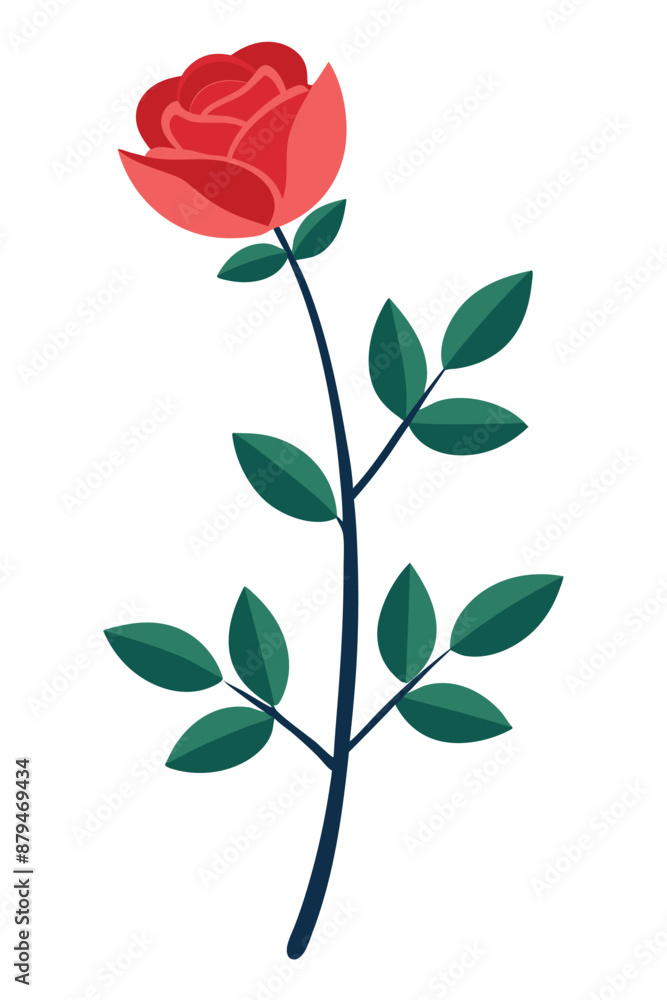 Rose plant minimal design vector illustration Rose plant minimal design vector illustration