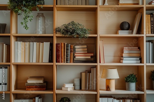 minimalist bookshelf with a few carefully placed books