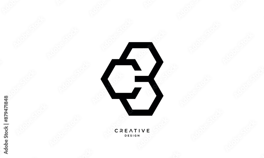 BC, CB, B, C, Abstract Letters Logo Monogram BC, CB, B, C, Abstract Letters Logo Monogram