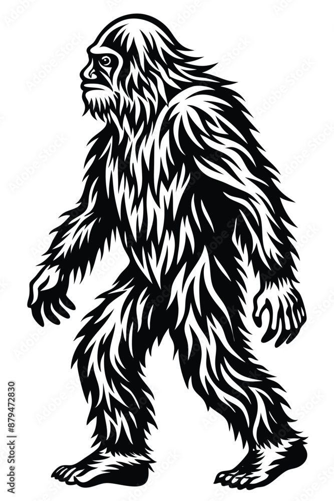 Obraz premium yeti mythical creature vector