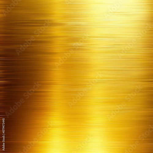 gold metal texture background with reflections and light rays, shiny golden plate