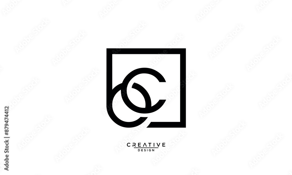 BC, CB, B, C, Abstract Letters Logo Monogram BC, CB, B, C, Abstract Letters Logo Monogram