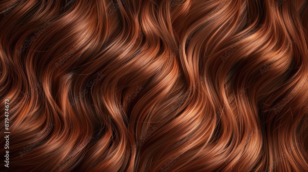 Realistic background of beautiful shiny brown hair Realistic background of beautiful shiny brown hair