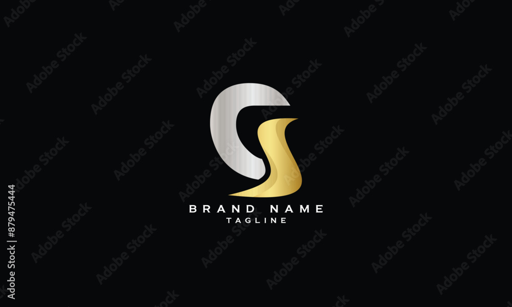 Fototapeta premium CGS, CSG, GCS, GSC, SGC, SCG, CS, SC, GS, SG, Abstract initial monogram letter alphabet logo design