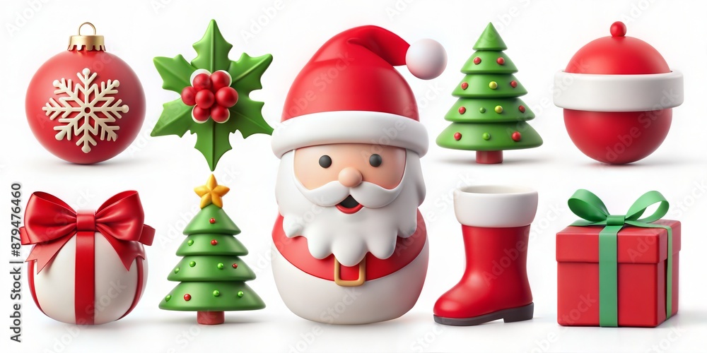 set of christmas decorations set of christmas decorations