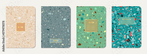 Notebook cover design. Terrazzo abstract
