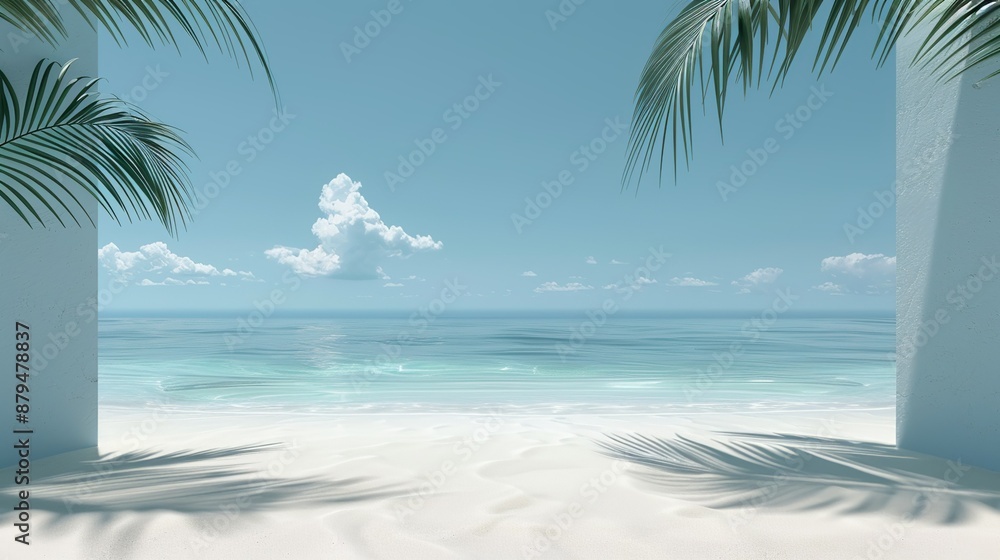 Tropical island scenes with lush vegetation and pristine beaches evoking the allure of exotic getaways Illustration, Image, , Minimalism, Tropical island scenes with lush vegetation and pristine beaches evoking the allure of exotic getaways Illustration, Image, , Minimalism,