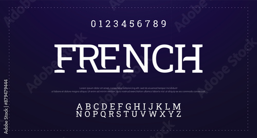 Modern Bold Font. Sans Serif Font. Regular Italic Uppercase Lowercase Typography urban style alphabet fonts for fashion, sport, technology, digital, movie, logo design, vector illustration