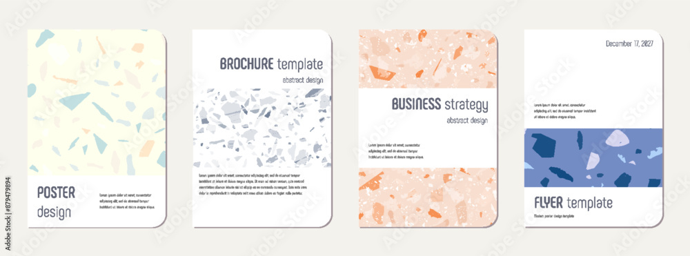 Note book cover design. Terrazzo abstract Note book cover design. Terrazzo abstract