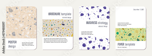 Notebook cover design. Terrazzo abstract