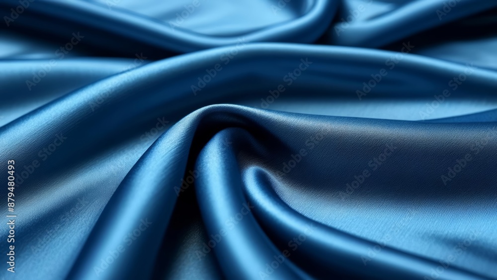 Fototapeta premium Elegant blue fabric perfect for fashion or decor