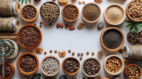 spices in a wooden bowls