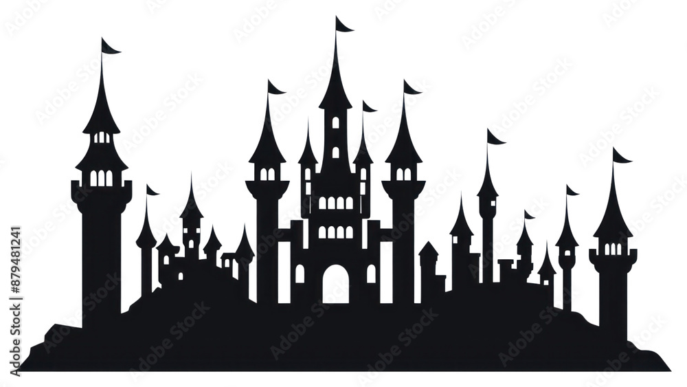 Obraz premium PNG Castle silhouette clip art architecture building spire.