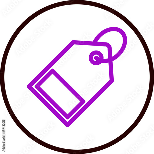 Tag Vector Line Purple Circle black